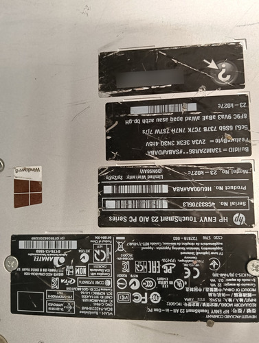 All In One Hp Partes !! Negro Con Gris (Usado)
