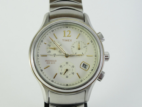 Relógio Timex Masculino Mod: Indiglo - Wr 50 - Cronógrafo