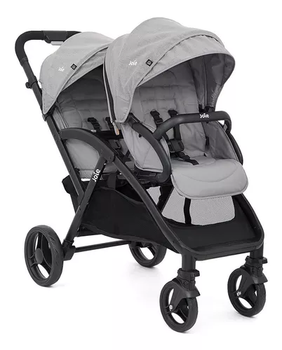 Cochecito paseo doble Joie Evalite Dúo gray con chasis color negro