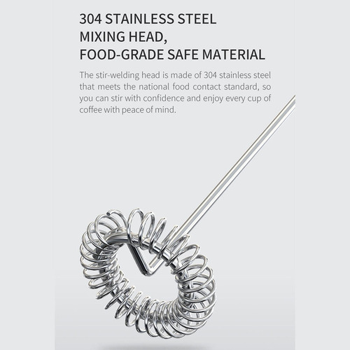 Espumador De Leche Batidor De Huevos Con Base De Metal