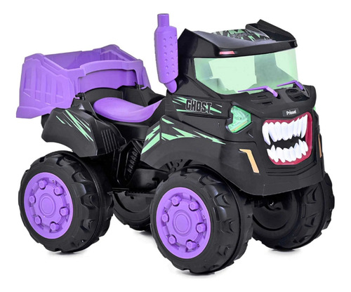 Camión Eléctrico Prinsel Monster Ghost Morado 12v