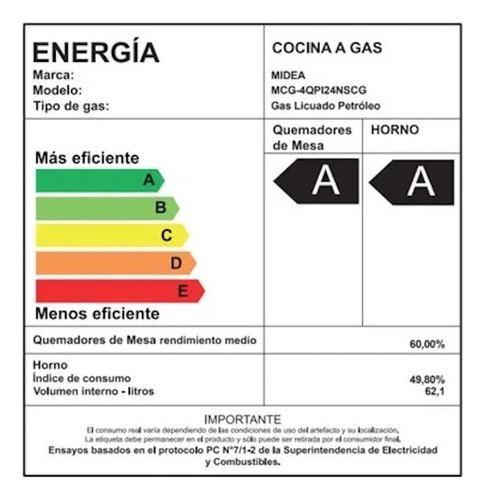 Cocina A Gas 4 Quemadores Carbon Grey - Openbox