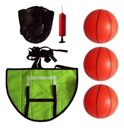 Aro De Baloncesto Compacto Para Trampolín, Con 3 Bolas