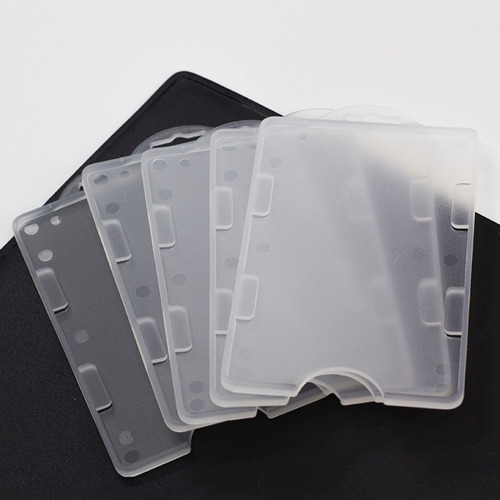 Imagen 4 de 5 de Holder Rigidos Porta Credenciales Tarjetas Pvc Horizontales Verticales Pack 100u