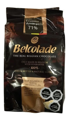 Cobertura De Chocolate Belcolade 71% Cacao