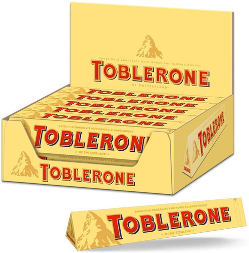 Imagen 1 de 2 de Pq 20 Barras De Choc Toblerone De Leche De 100 G Cada Una