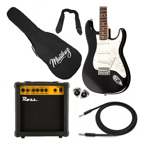 Guitarra Eléctrica Combo Amplificador 10w Accesorios Mkz