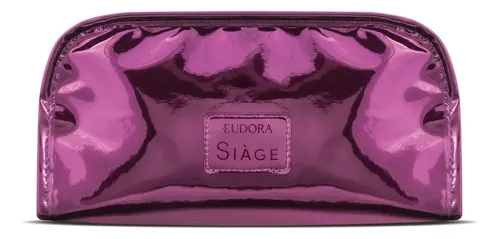 Nécessaire Eudora Siàge Roxo Zíper 12x9x24 cm Poliester Cruelty Free