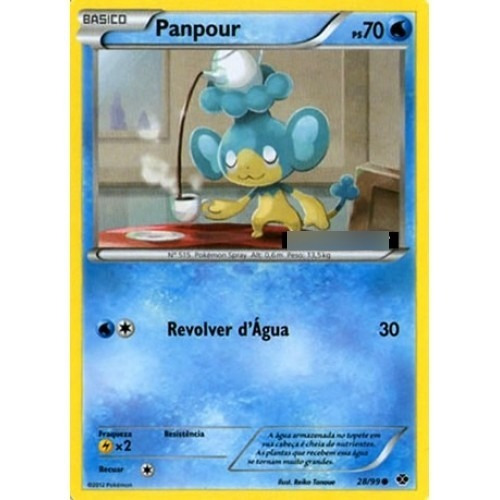 Panpour - Pokémon Água Comum - 28/99 - Pokemon Card Game