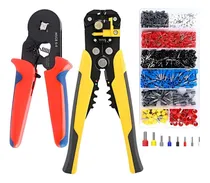 Comprar Pinzas Ponchadoras + Pinzas Pelacables + 1200 Terminales 