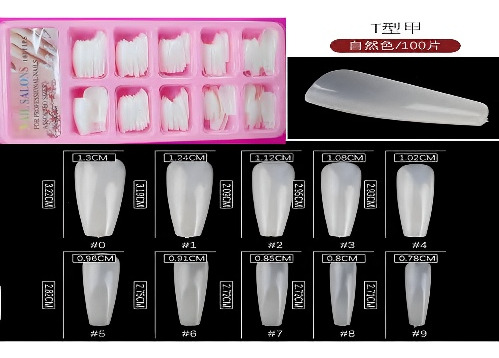 Uñas Postizas Blancas Plasticas 12 Unidad Mk-70c