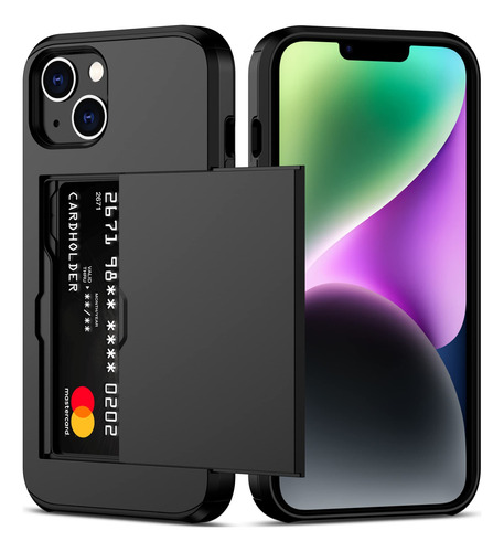 Funda Para iPhone 14 Plus Negro Delgado Uso Rudo