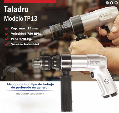 Taladro Marca Torreon Modelo Tp13 Uso Industrial 