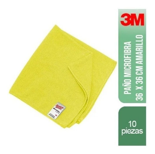 50 Pz Paño Alto Desempeño 3m Scotch Brite 36x36cm Amarillo