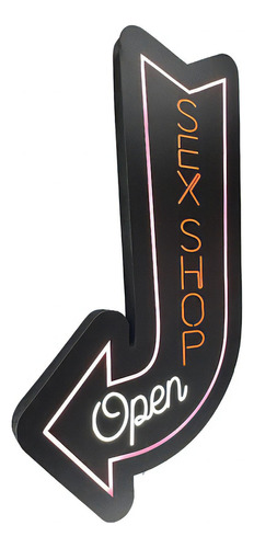 Letreiro Luminoso Sex Shop Open - Decoração Sex Shop