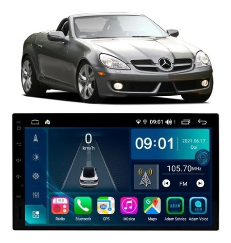 Central Multimidia Android Mercedes Slk 2006 A 2010 9p Wifi