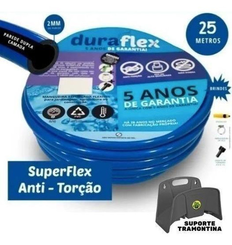 Mangueira Jardim Extremamente Resistente 25metros + Suporte Cor Outro