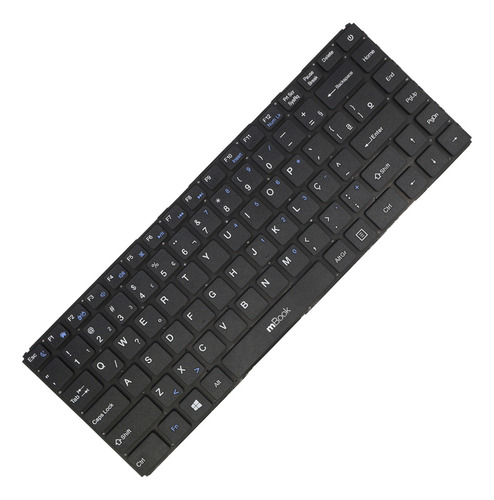 Teclado Para Notebook Philco Pnb14 1ac14s128w10 Cor Preto Idioma Português Brasil