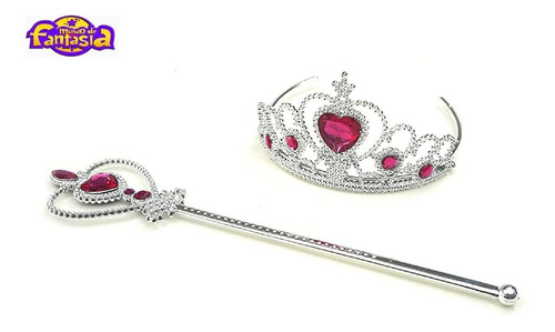 Imagem 2 de 9 de Kit Acessórios Anna Frozen C/ Varinha, Trança, Coroa E Luvas