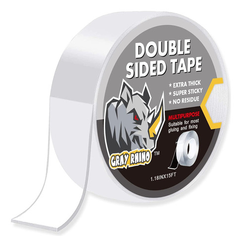 Cinta Adhesiva Doble Cara Transparente Resistente Tape ...