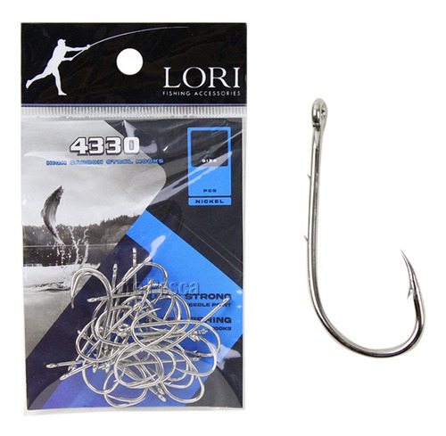 Anzol Lori 4330 Nickel N° 6 - 25 Peças