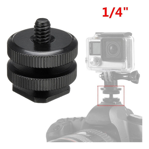 Tornillo 1/4 - 20 Adaptador Zapata Flash Gopro Adaptador