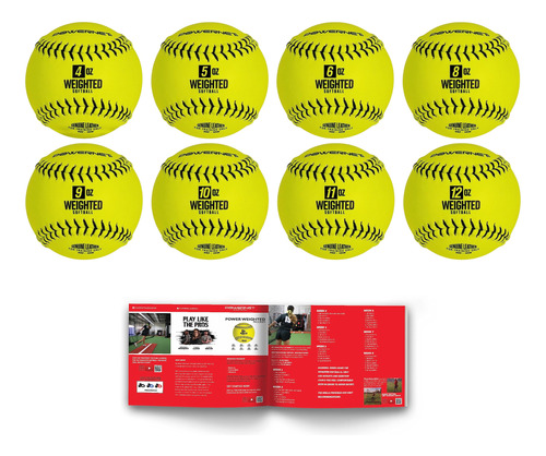 Powernet Balones De Softbol Con Peso, Tamano Oficial De 12 P