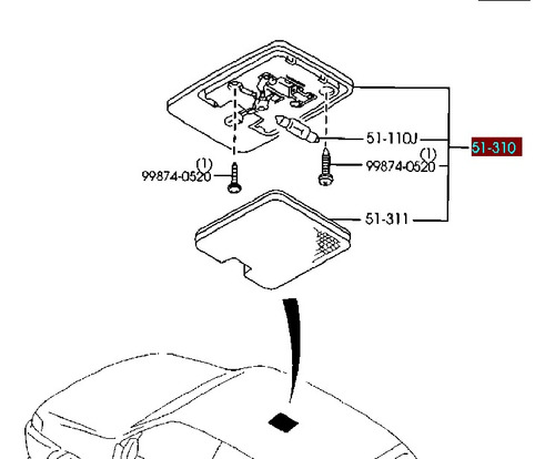 Lampara Interior De Techo Para Mazda Demio 