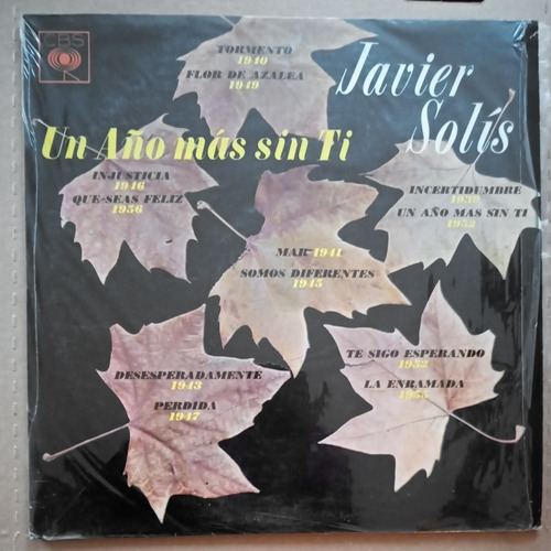 Javier Solís Un Año Mas Sin Ti. Vinilo. Disco (Usado)
