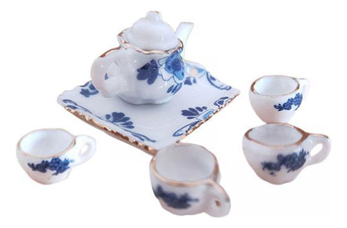 2 Mini Juego De Tazas De Té De Para Casa De Muñecas A