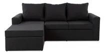 Comprar Geben Argentina Premium Esquinero Sofa Rinconero Living 210 X 160 Chenille Color Negro