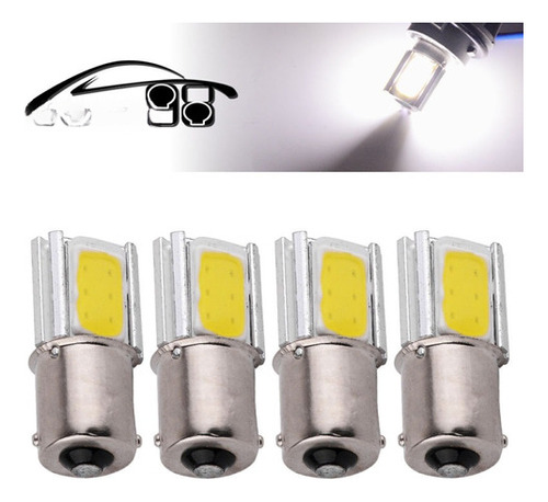 4 X Hid Blanco 1156 3 Smd Cob Led Backup Inversa Singal Bomb