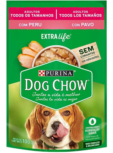 Alimento Húmedo Dog Chow Perros Adultos Sabor Pavo 100gr
