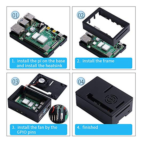 Pantalla Táctil Geeekpi Raspberry Pi De 4 Pies Y 3,5 Pulgada