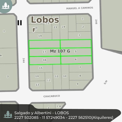 Venta - 6 Lotes En Bloque Sobre Ruta 205 - Lobos