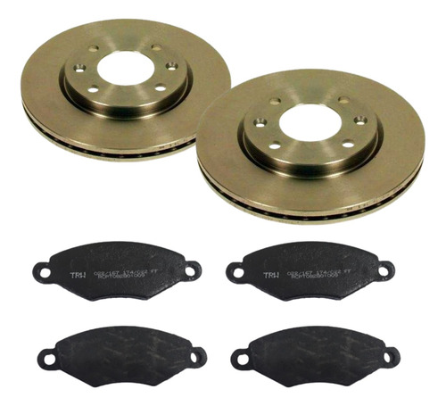 Kit Discos Y Pastillas P/ Peugeot 206 247mm