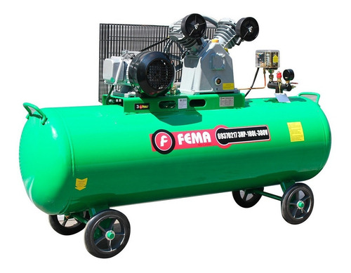 Imagen 2 de 2 de Compresor de aire eléctrico Fema 69370217 trifásico verde 380V