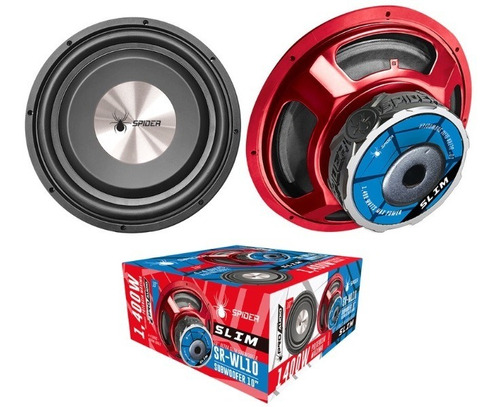 Spider Woofer Slim 10  Doble Bobina 1400w Sr-wl10