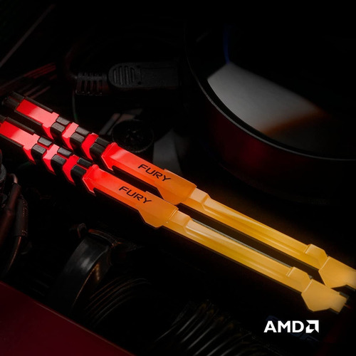 Imagen 7 de 7 de Memoria RAM Fury Beast RGB gamer color negro 16GB 1 Kingston KF436C18BBA/16