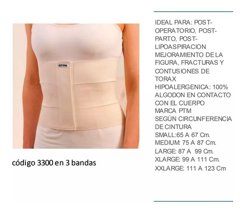 Faja Flexi Bandas Post Quirúrgica Ptm 3300