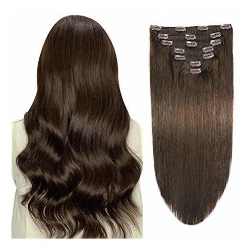 Extensión De Cabello Natural N 2 Marrón Más Oscuro 40.6 Cm