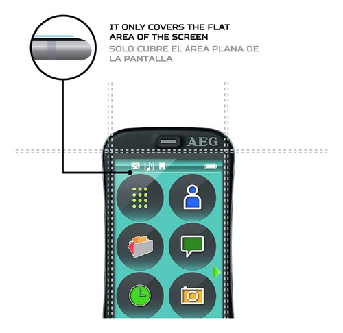 Protector Mica Pantalla Para Aeg Voxtel M800