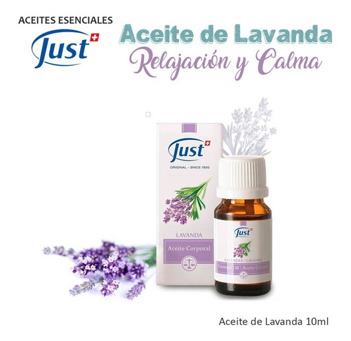 Imagen 2 de 6 de Swiss Just Original Aceite Relajante De Lavanda 10ml