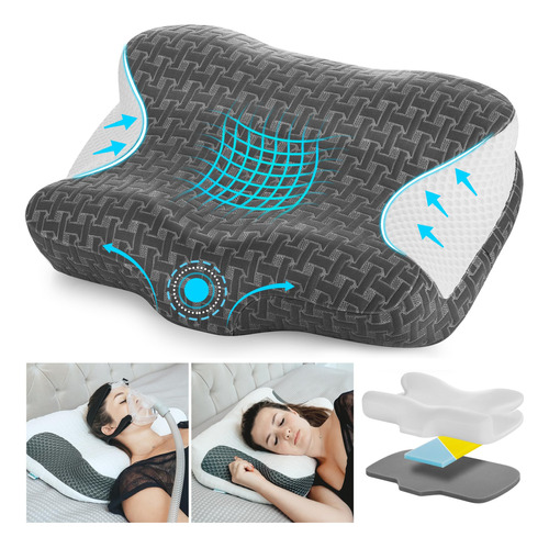 Elviros Almohada Cervical De Espuma Viscoelastica Para Alivi