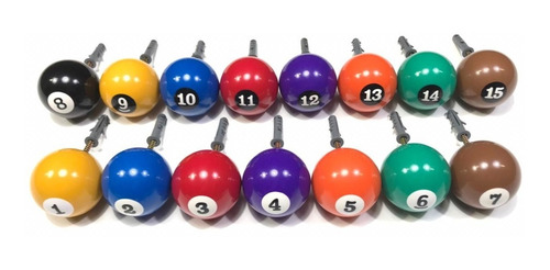 Imagem 4 de 4 de 10 Un Cabide Enfeite De Parede Bolas De Bilhar Sinuca 54mm