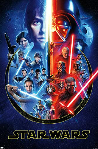 Póster Star Wars Saga Skywalker 22.375  X 34  Sin Marco