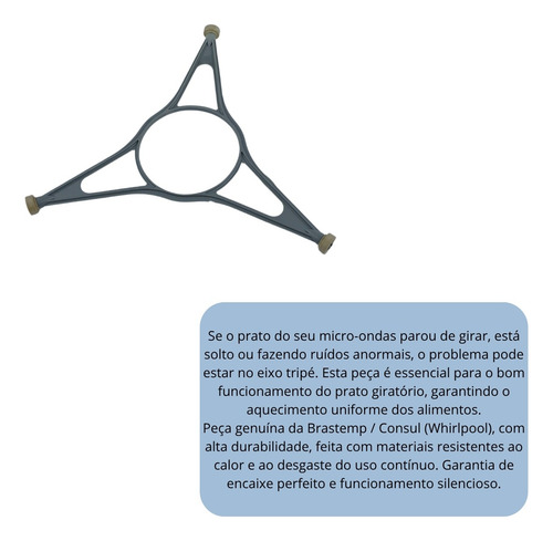 Eixo Tripe Prato Giratorio Microondas Brastemp W10732231