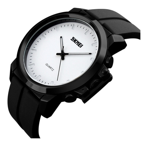 Reloj Hombre Skmei 1208 Acero Malla Cuero Gtia Elegante