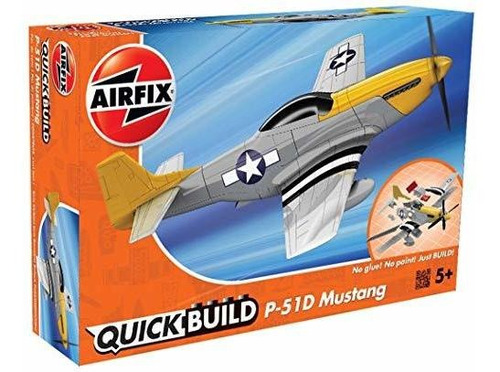 Airfix Quickbuild P-51d Mustang Airplane Brick Building Plas