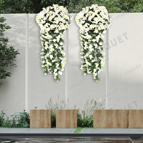 A 4pcs Flores Artificiales Violeta Decoración Fiesta Bod.